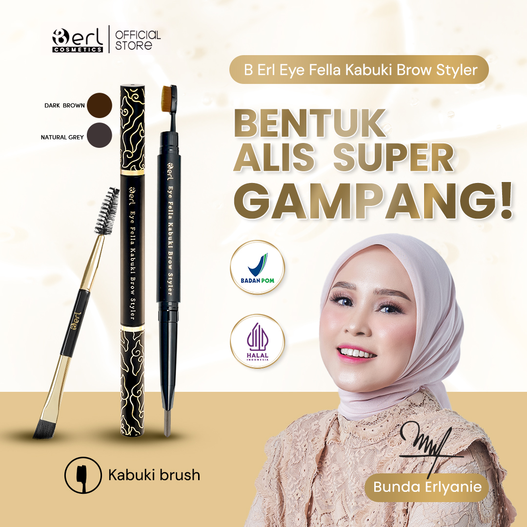 B ERL EYE FELLA KABUKI BROW STYLER (NATURAL GREY)